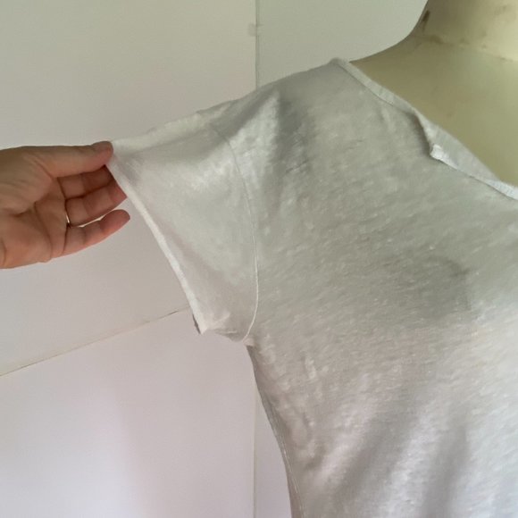 Sanctuary White Linen T-Shirt - Picture 3 of 6